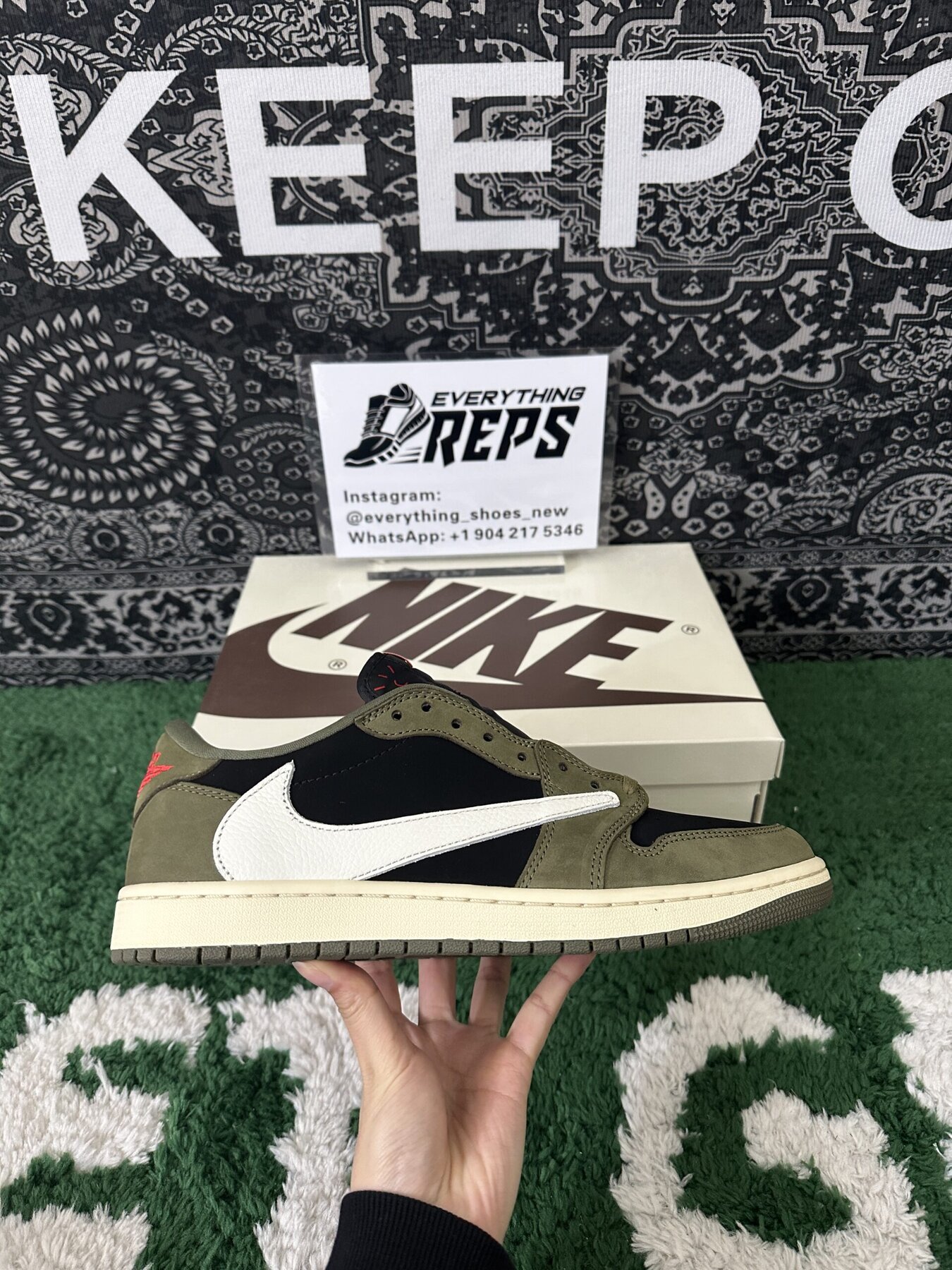 TS AJ1 Low OG Black-Olive - Image 6