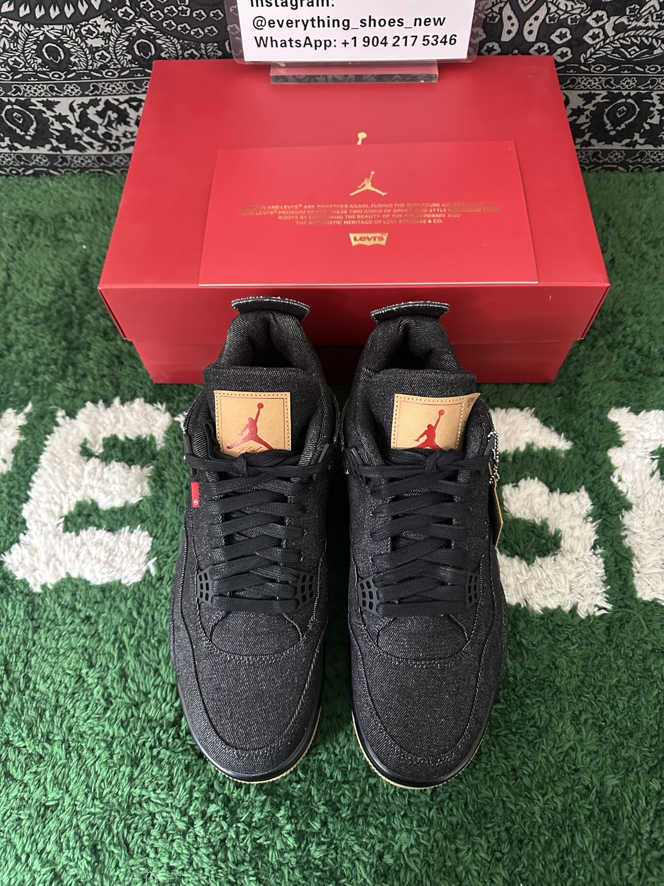 AJ4 Retro Levi's Black - Image 3