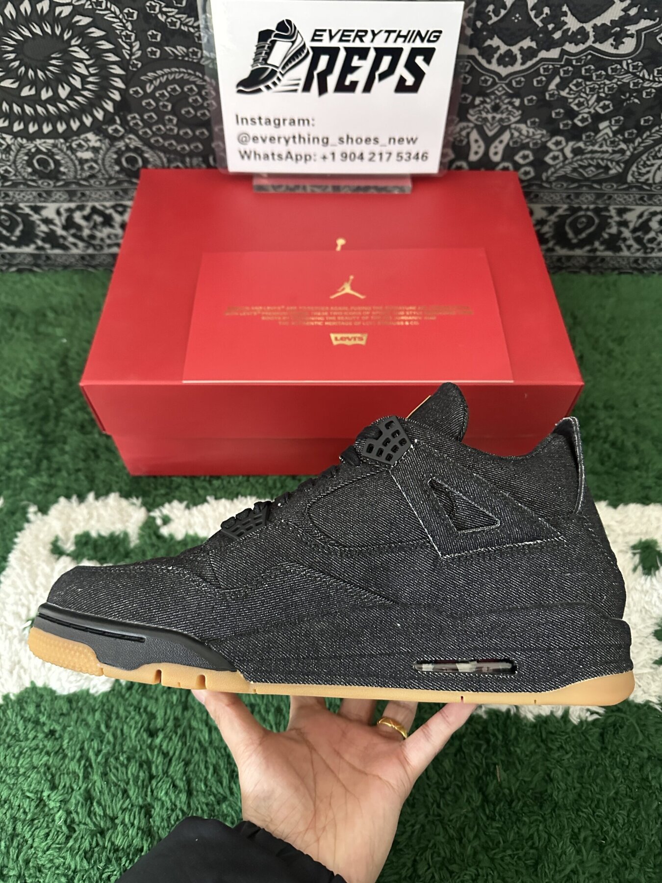 AJ4 Retro Levi's Black - Image 5