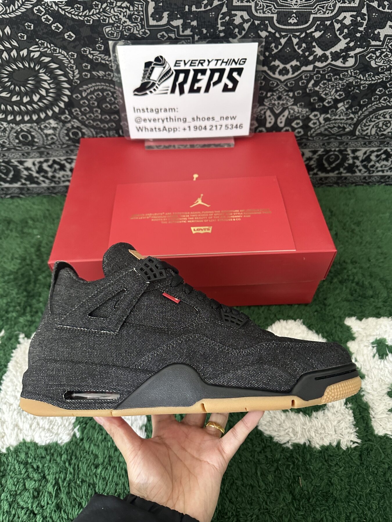 AJ4 Retro Levi's Black - Image 6