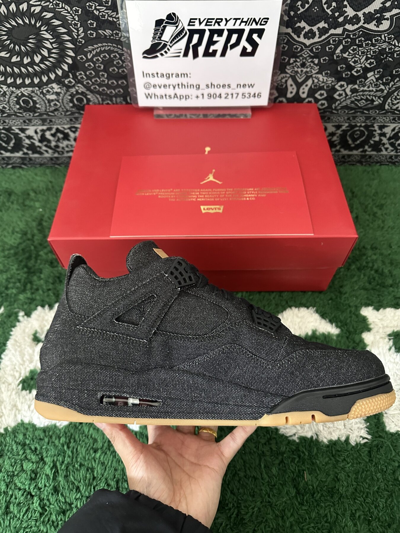 AJ4 Retro Levi's Black - Image 7