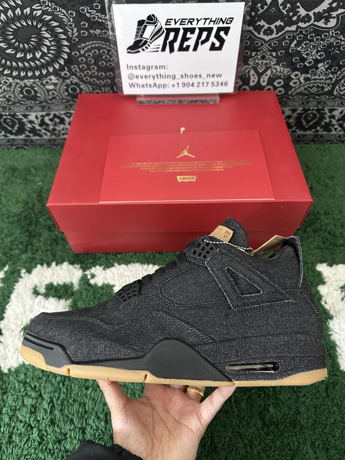 AJ4 Retro Levi's Black - Image 8