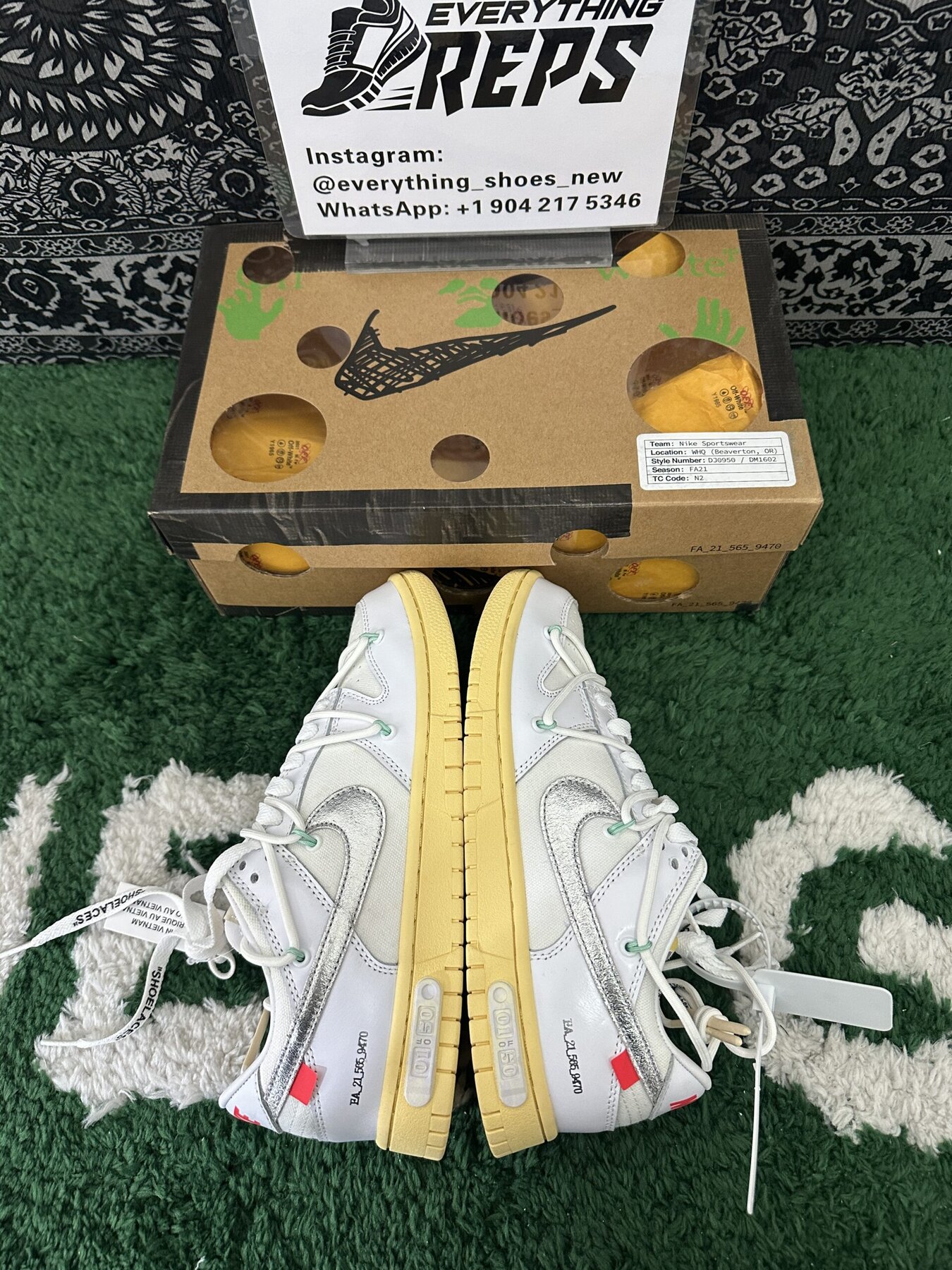 Dunk Low Off-White Lot 1 - Image 9