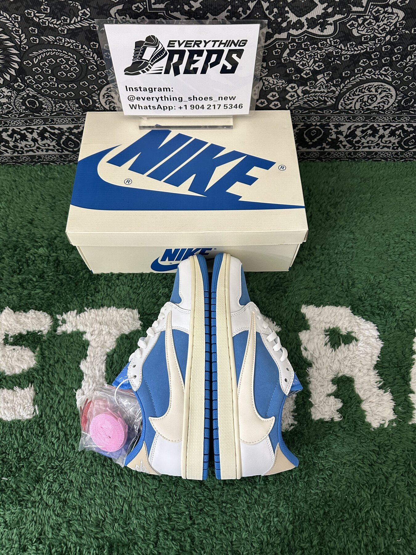 AJ1 Low TS White and Blue - Image 10