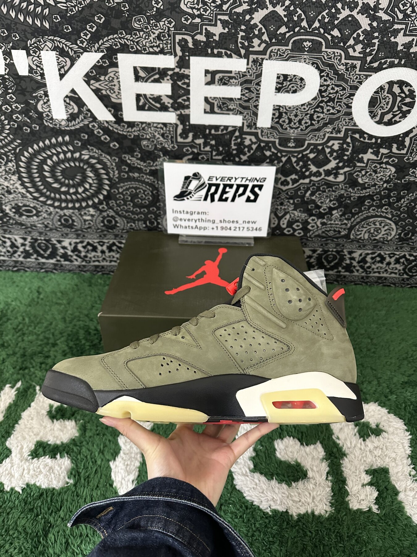 AJ6 Retro TS Olive - Image 5