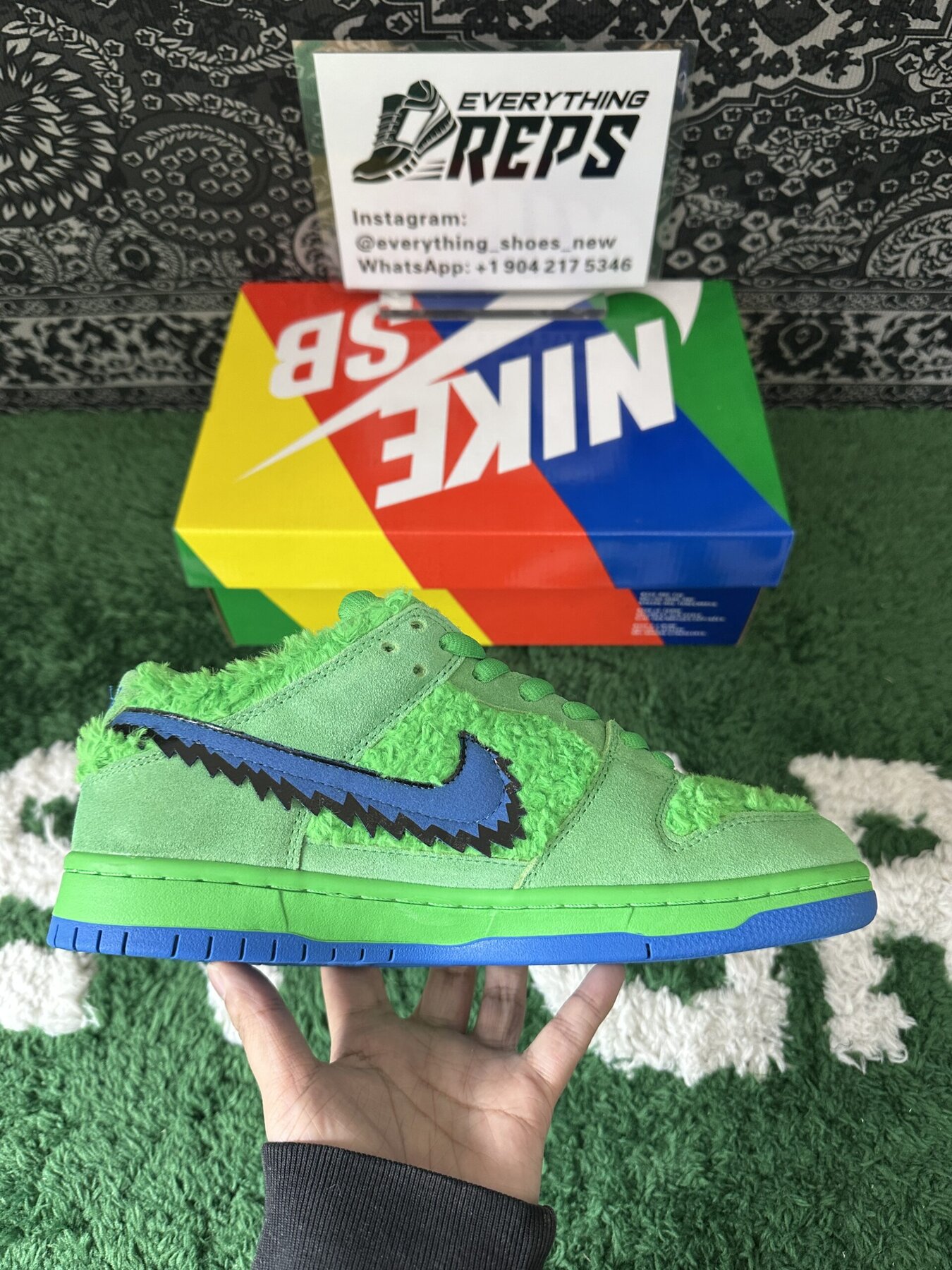 SB Dunk Low Grateful Dead Bears Green - Image 9
