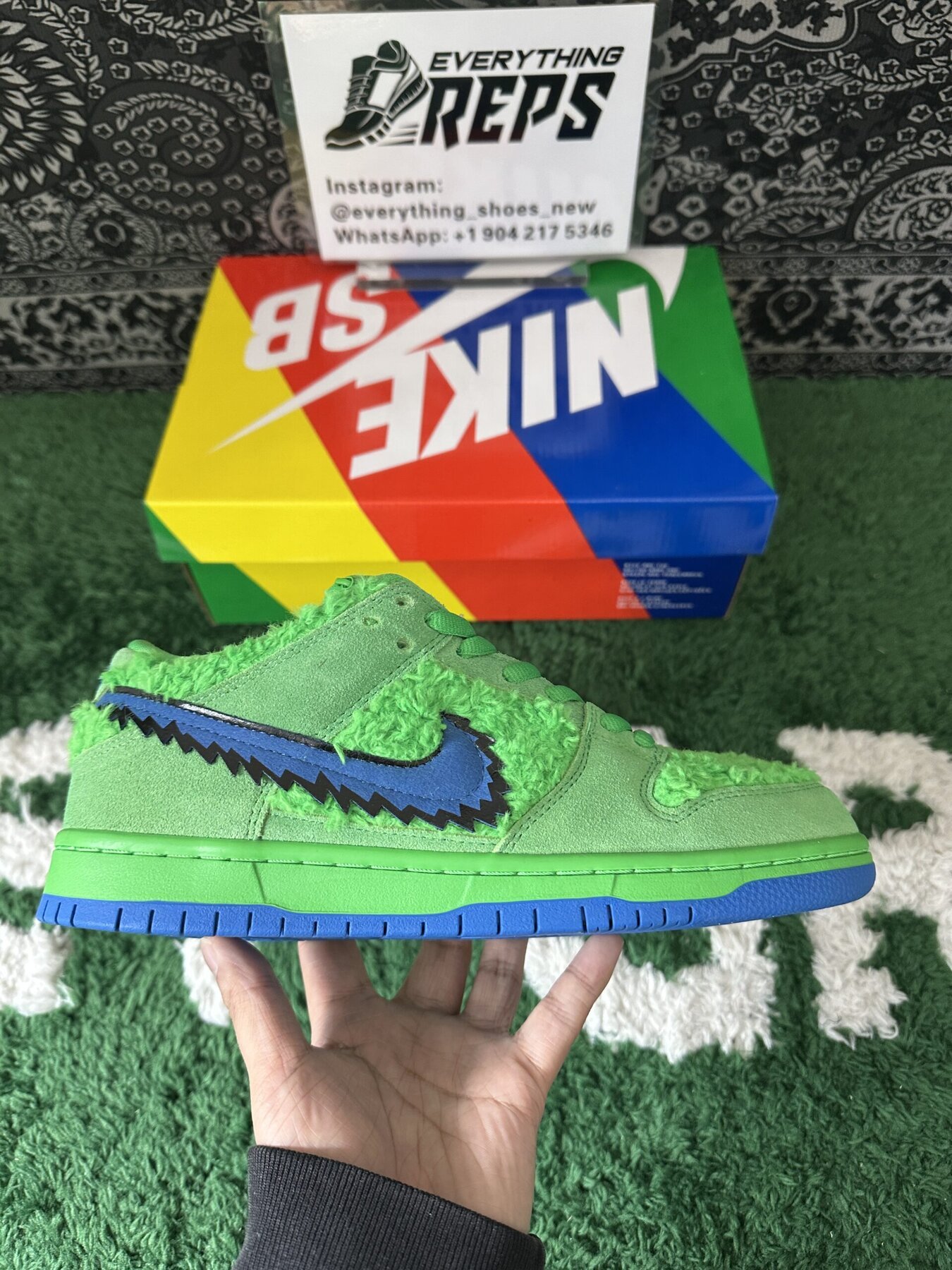 SB Dunk Low Grateful Dead Bears Green - Image 7