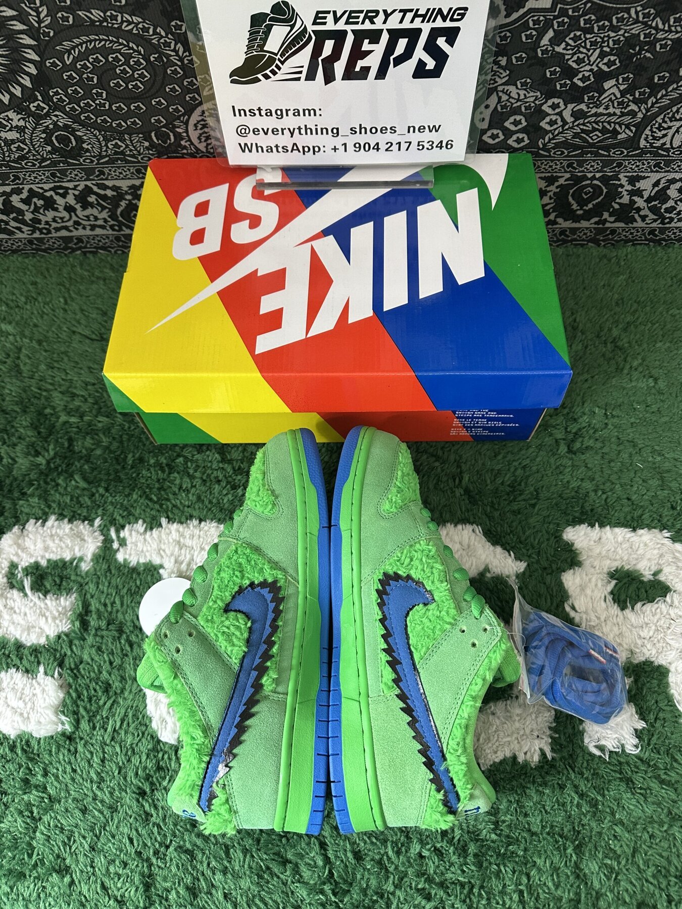 SB Dunk Low Grateful Dead Bears Green - Image 4
