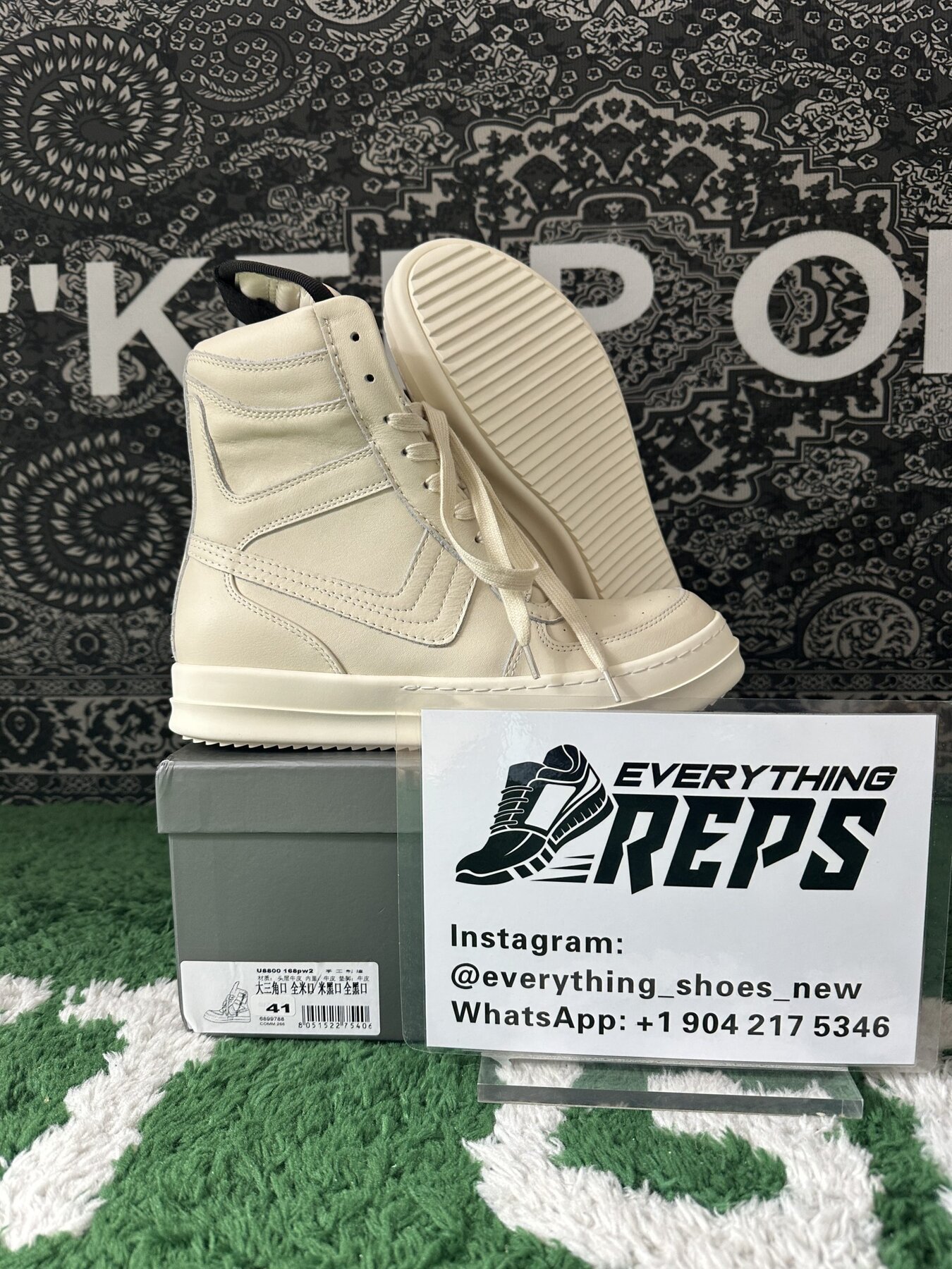 Rick Owens GeoBasket White - Image 2