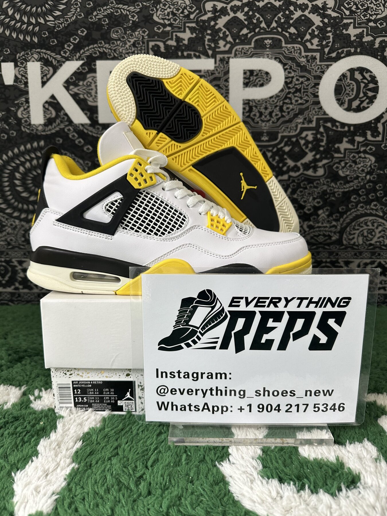 Women's AJ4 Vivid Sulfur - Image 2