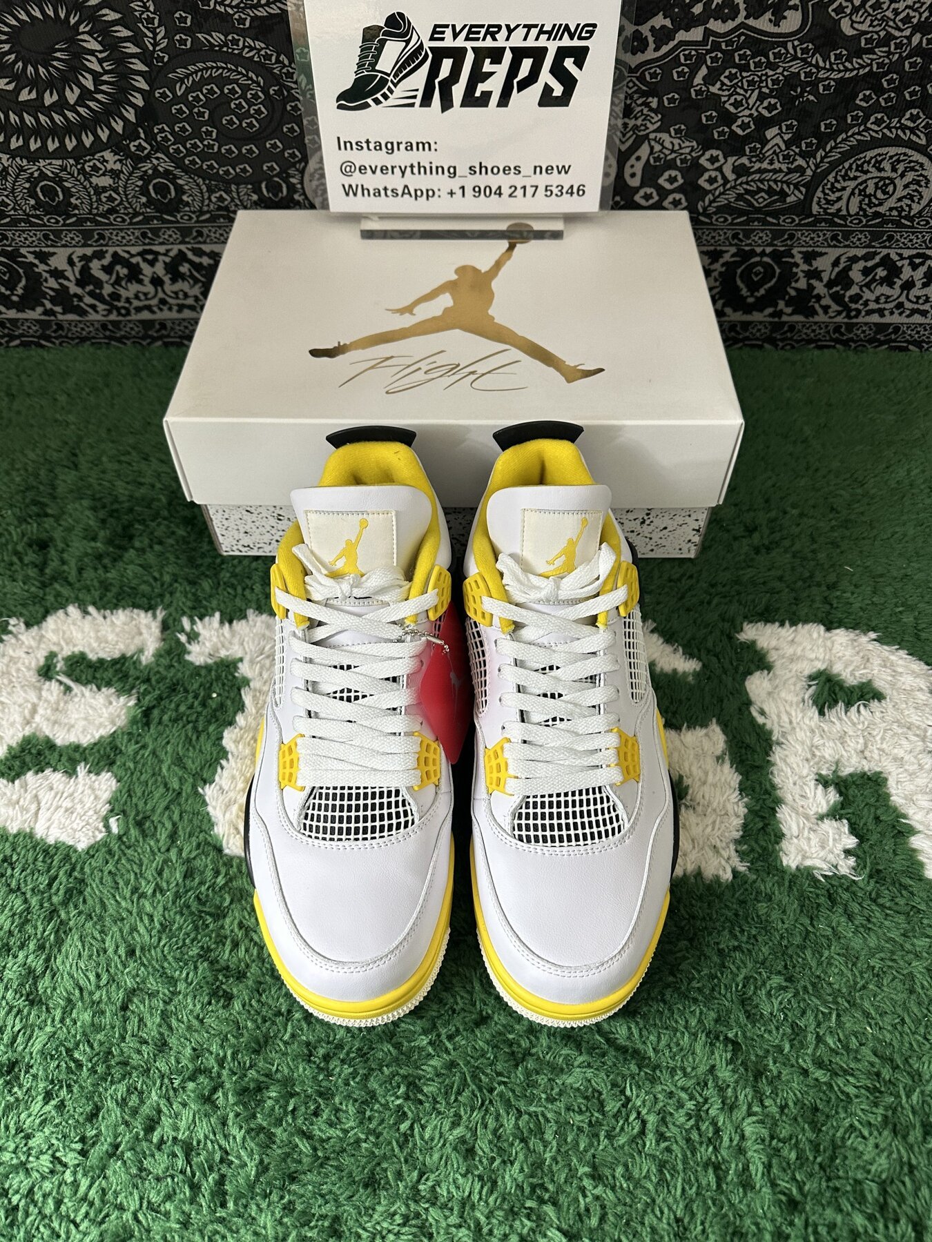Women's AJ4 Vivid Sulfur - Image 3