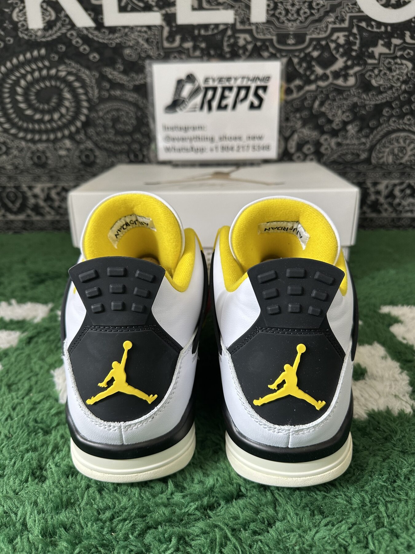Women's AJ4 Vivid Sulfur - Image 4