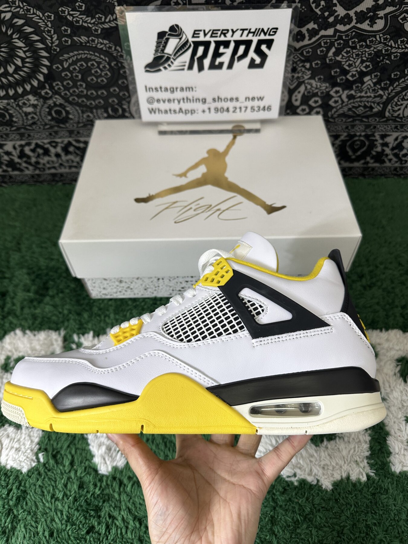 Women's AJ4 Vivid Sulfur - Image 6