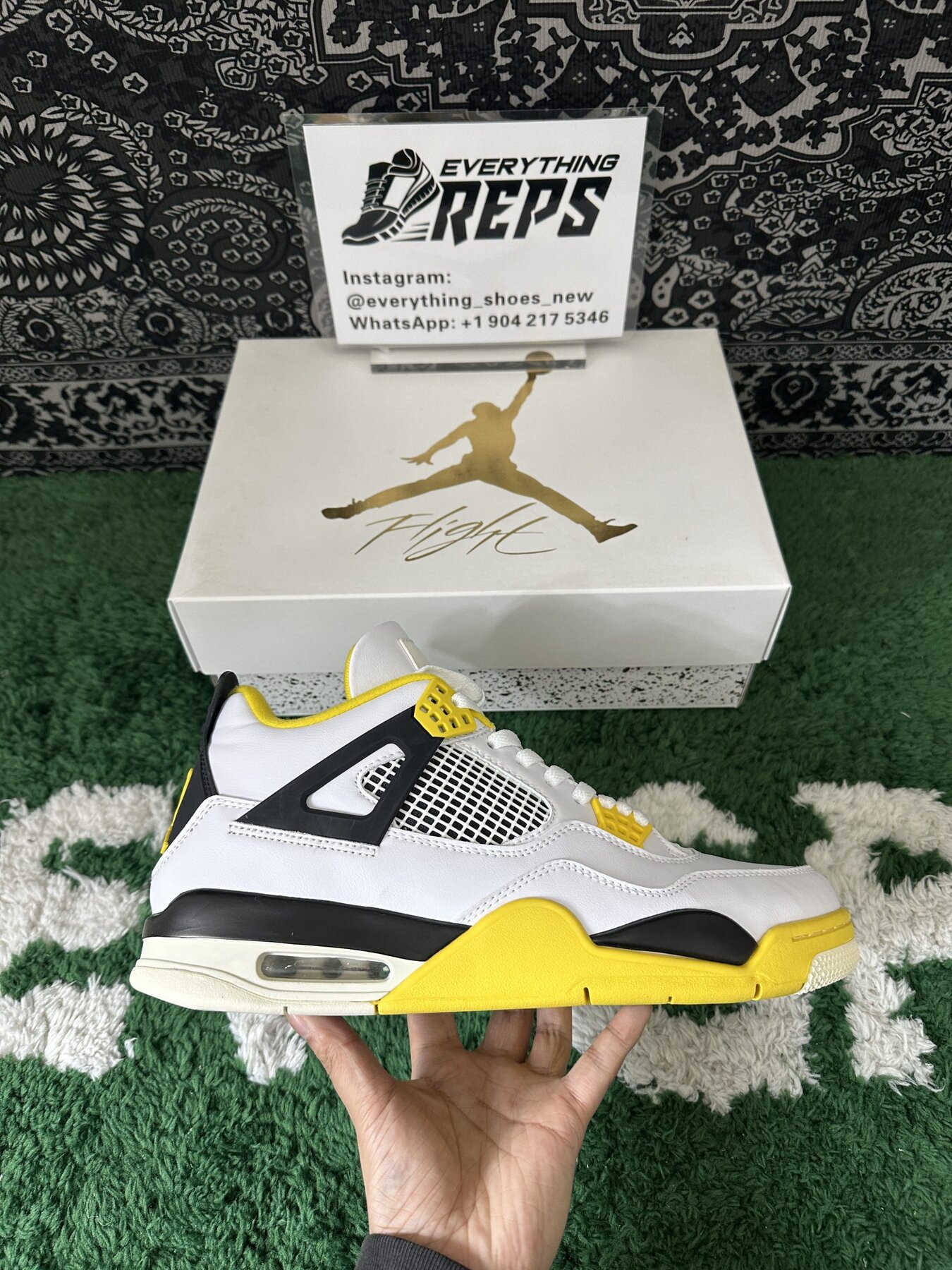 Women's AJ4 Vivid Sulfur - Image 7
