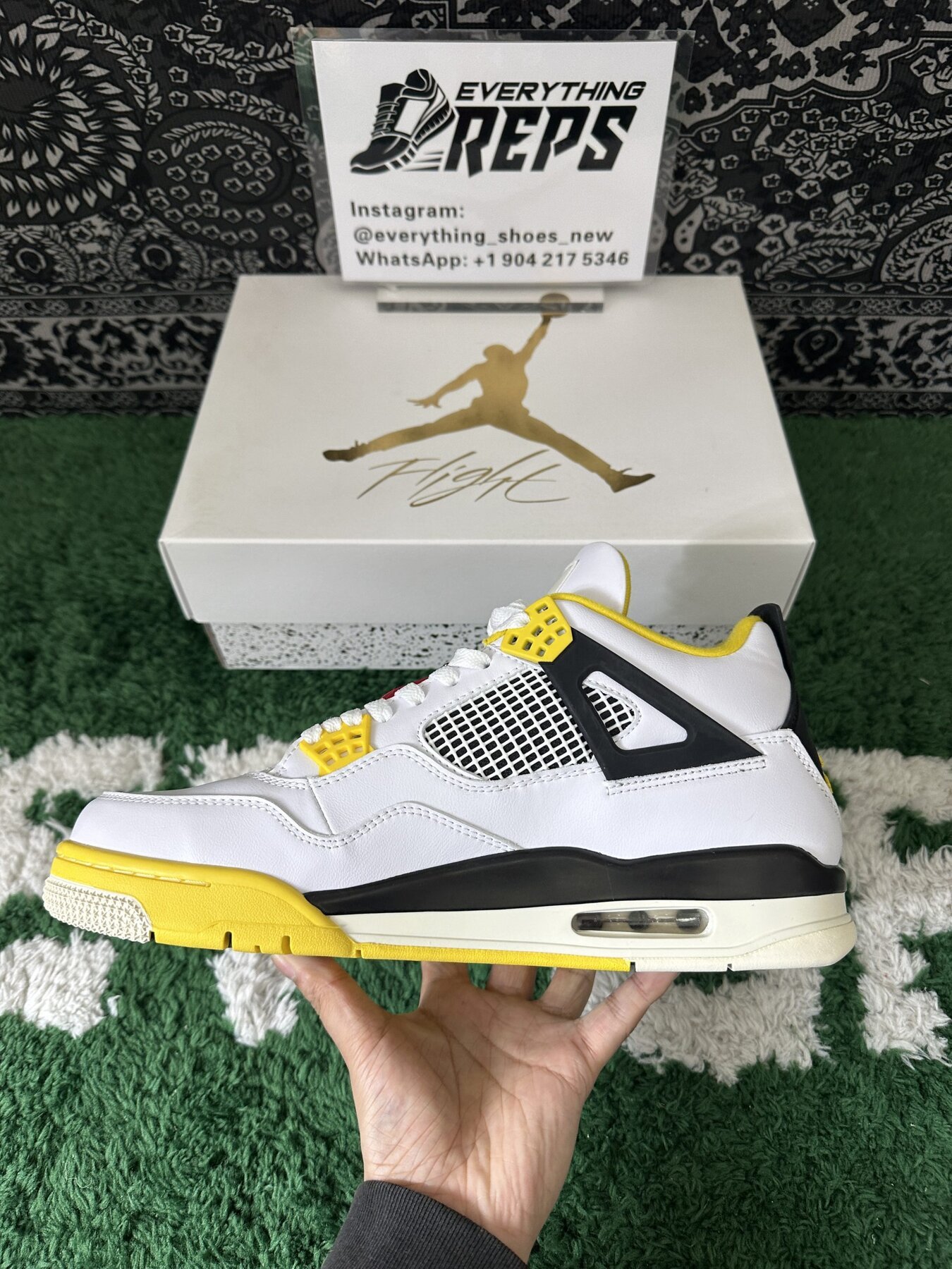 Women's AJ4 Vivid Sulfur - Image 8