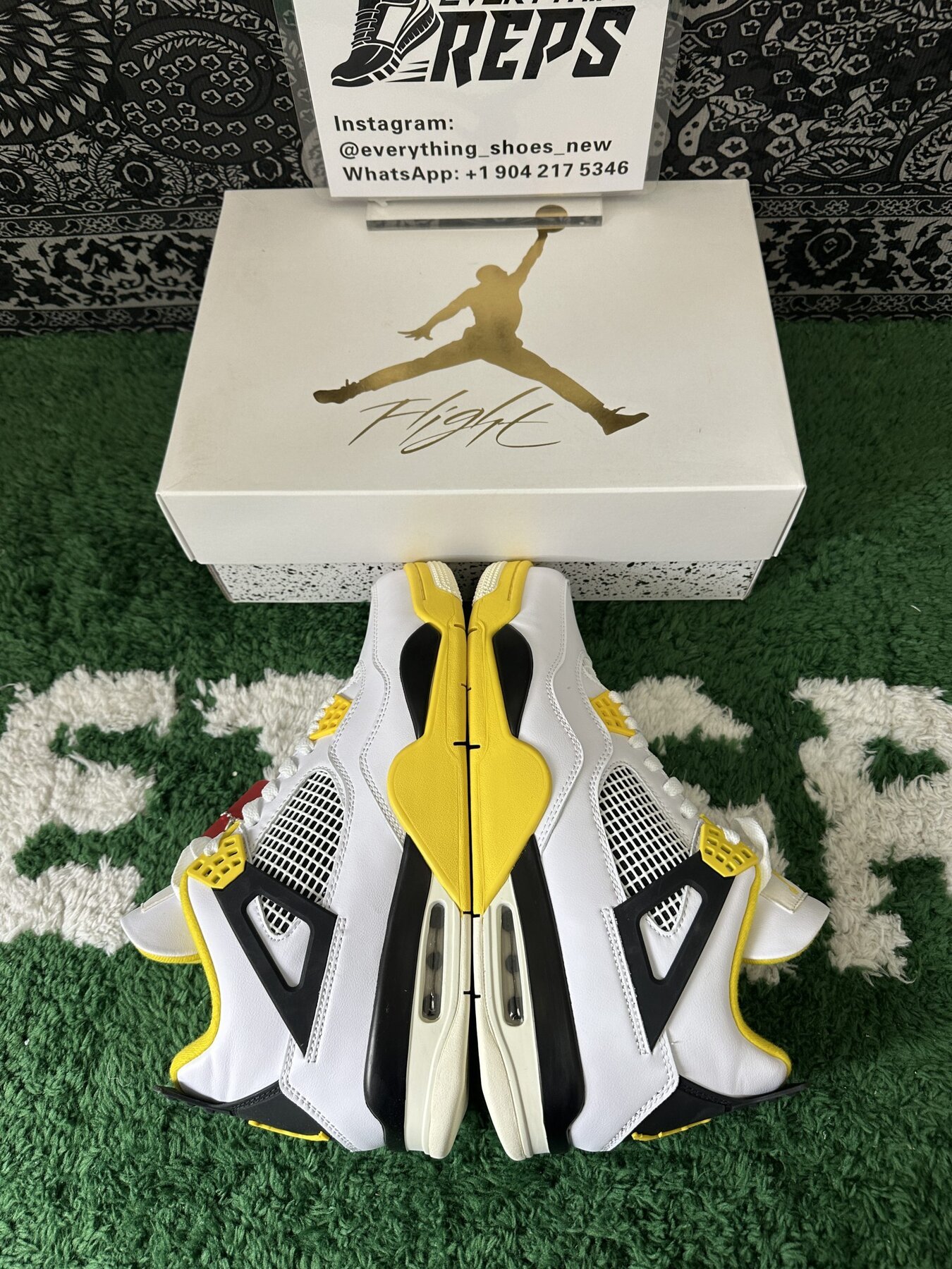 Women's AJ4 Vivid Sulfur - Image 9