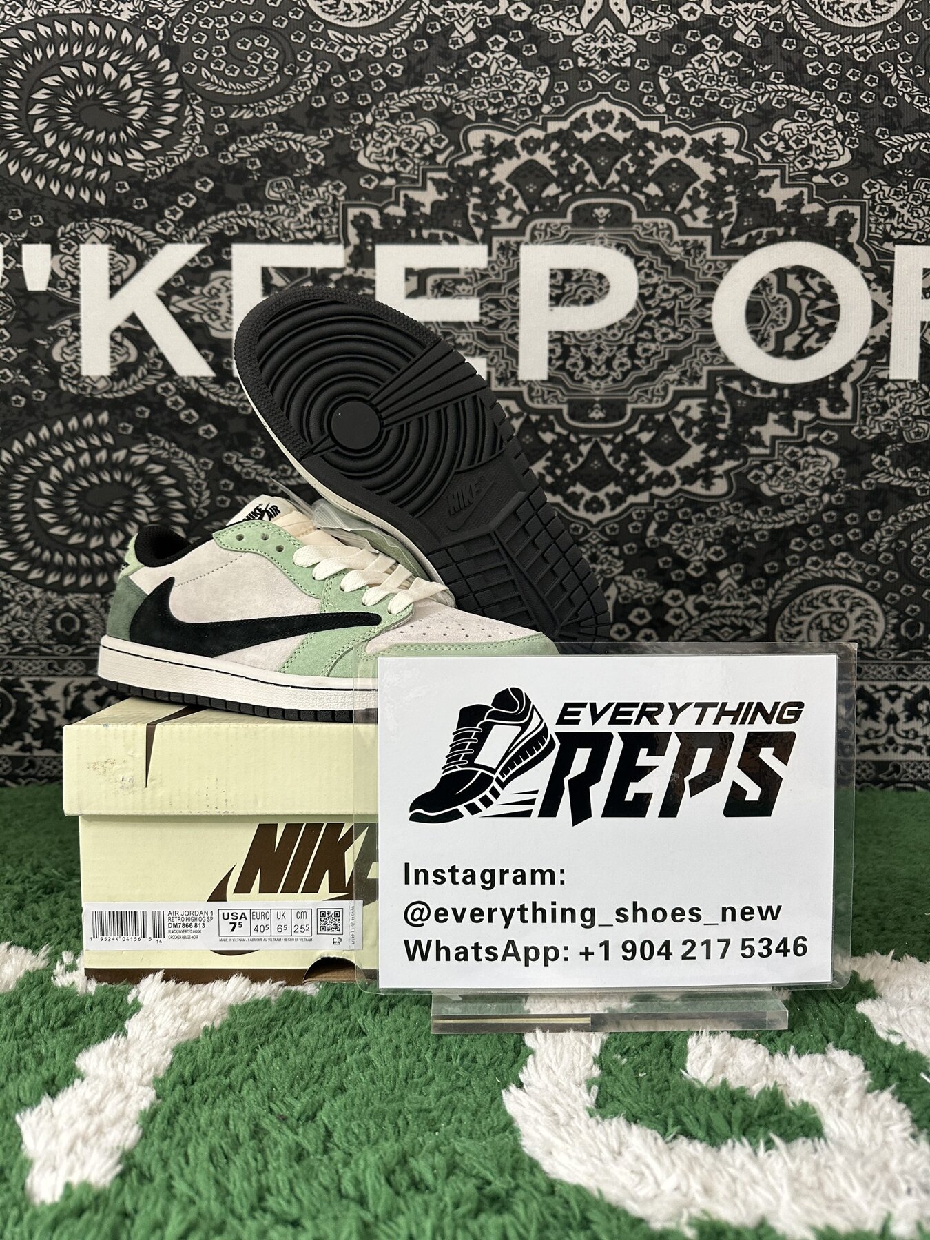 TS x AJ1 Green Black - Image 2