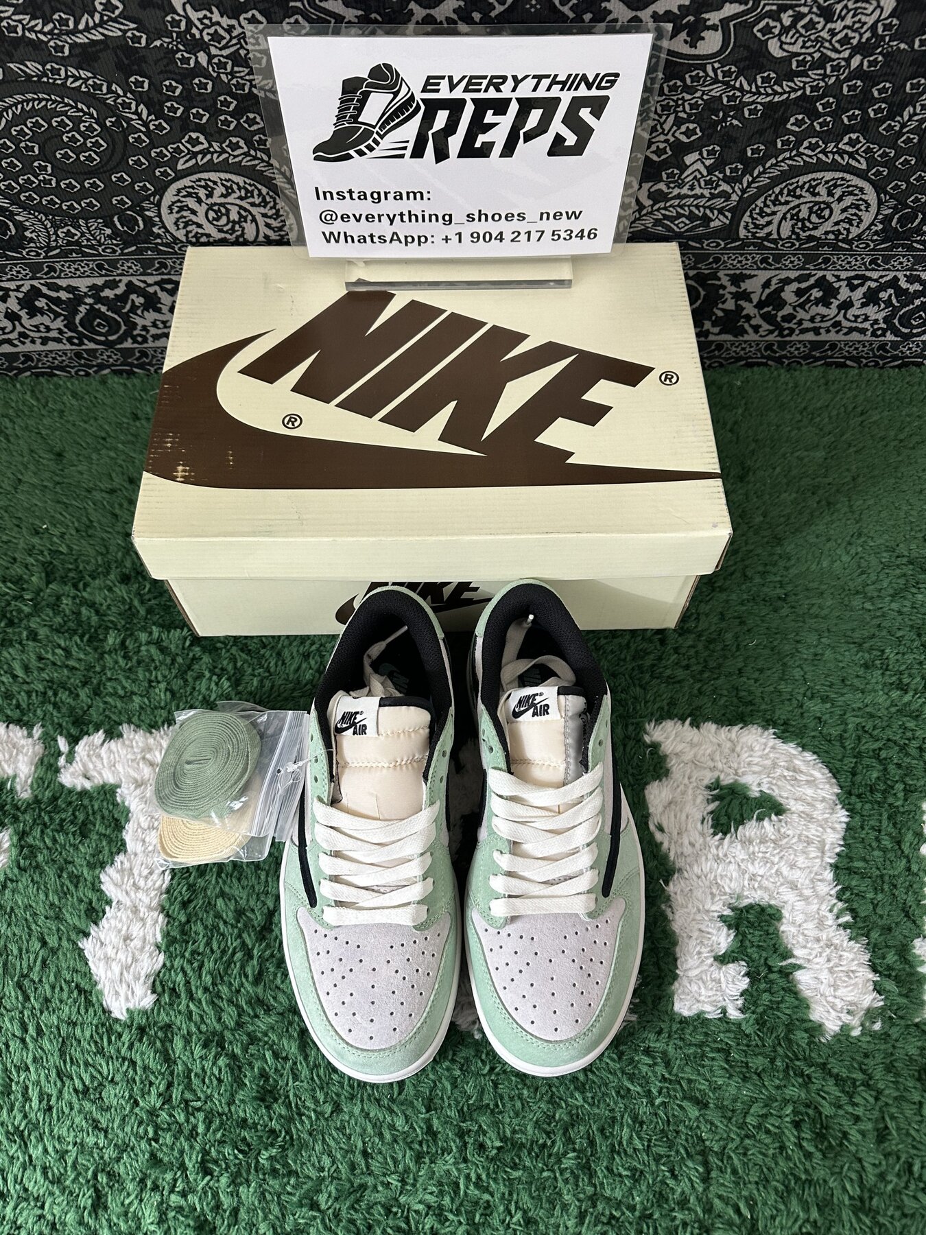 TS x AJ1 Green Black - Image 3