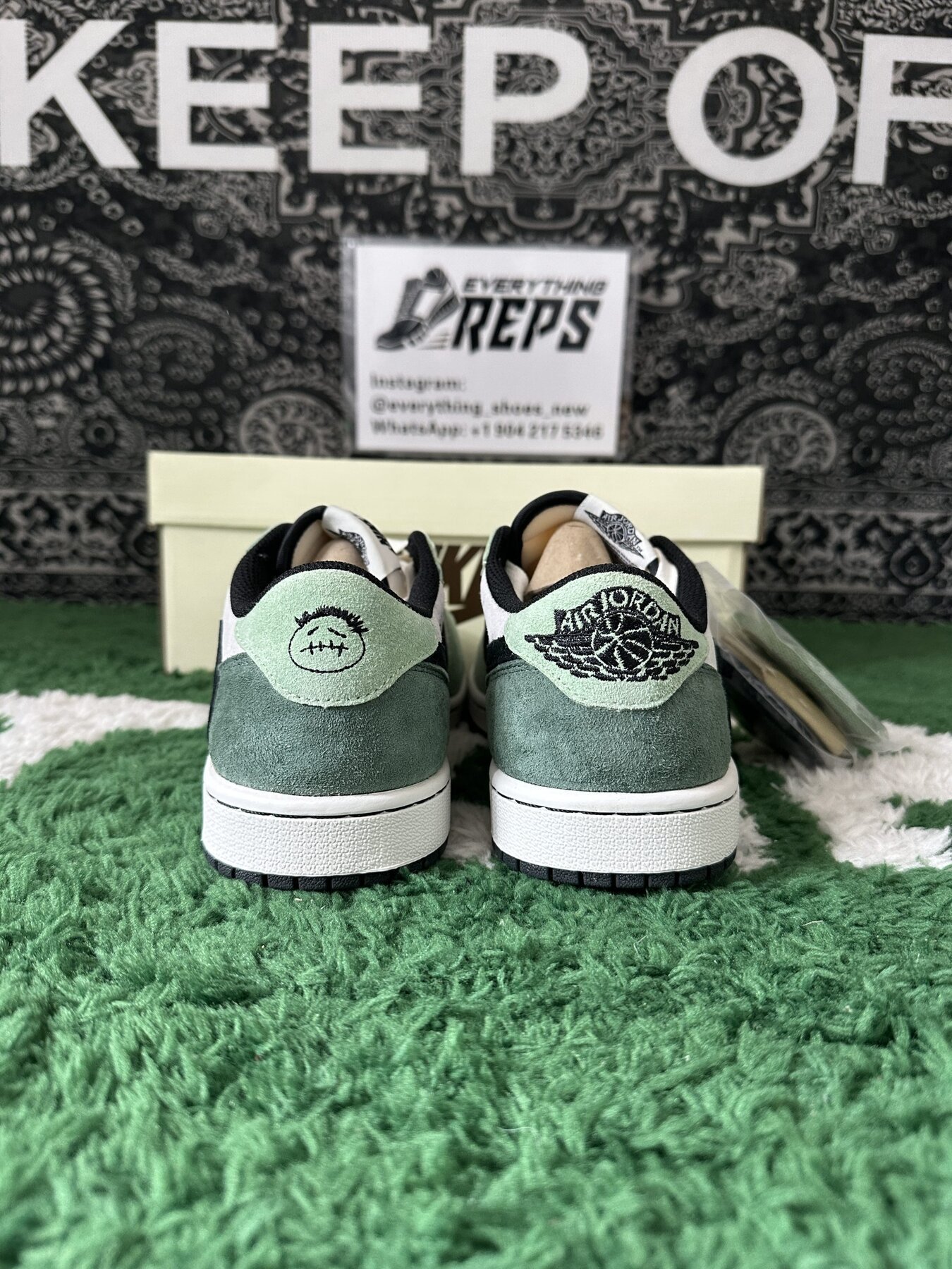 TS x AJ1 Green Black - Image 4