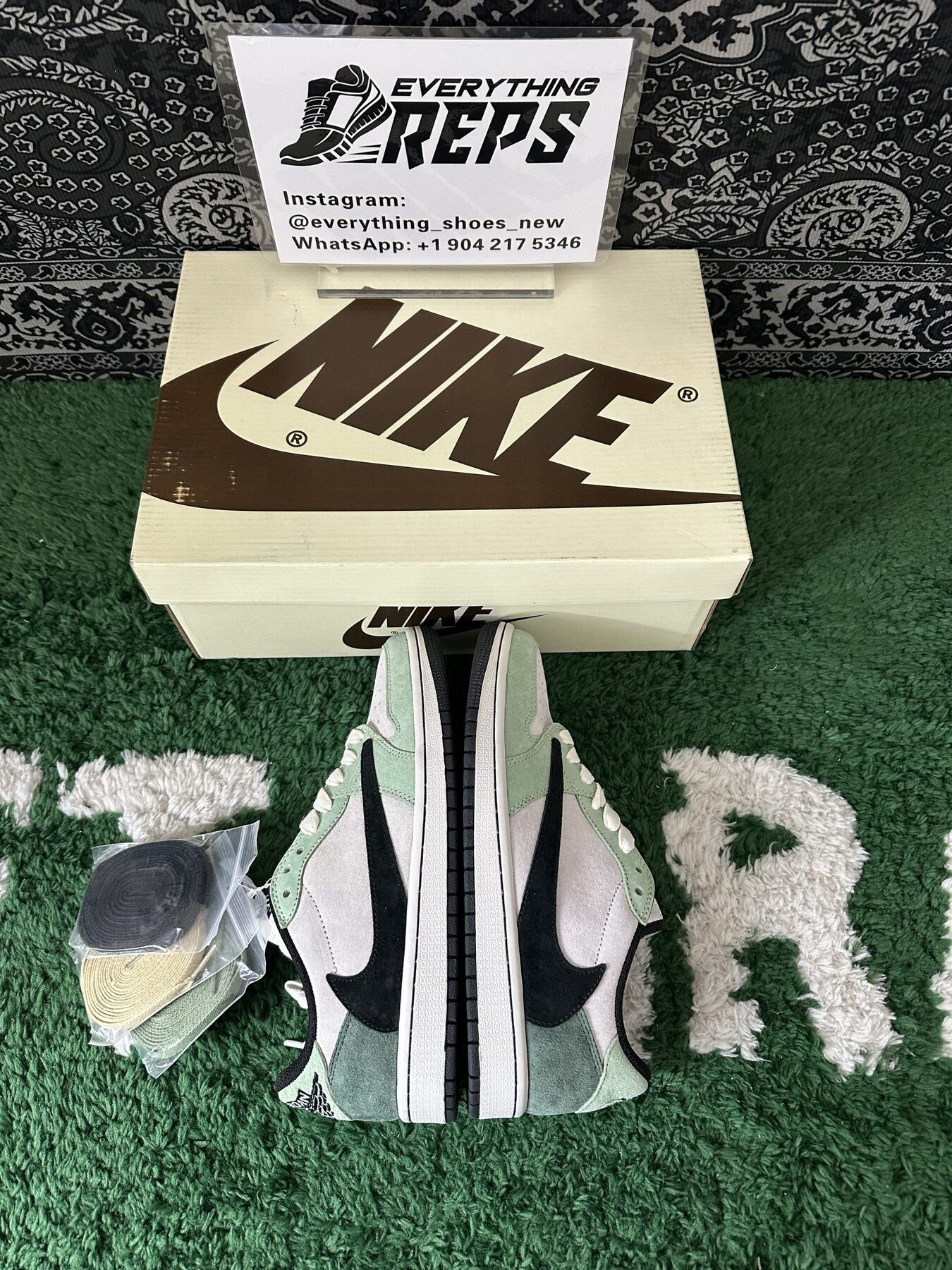 TS x AJ1 Green Black - Image 10