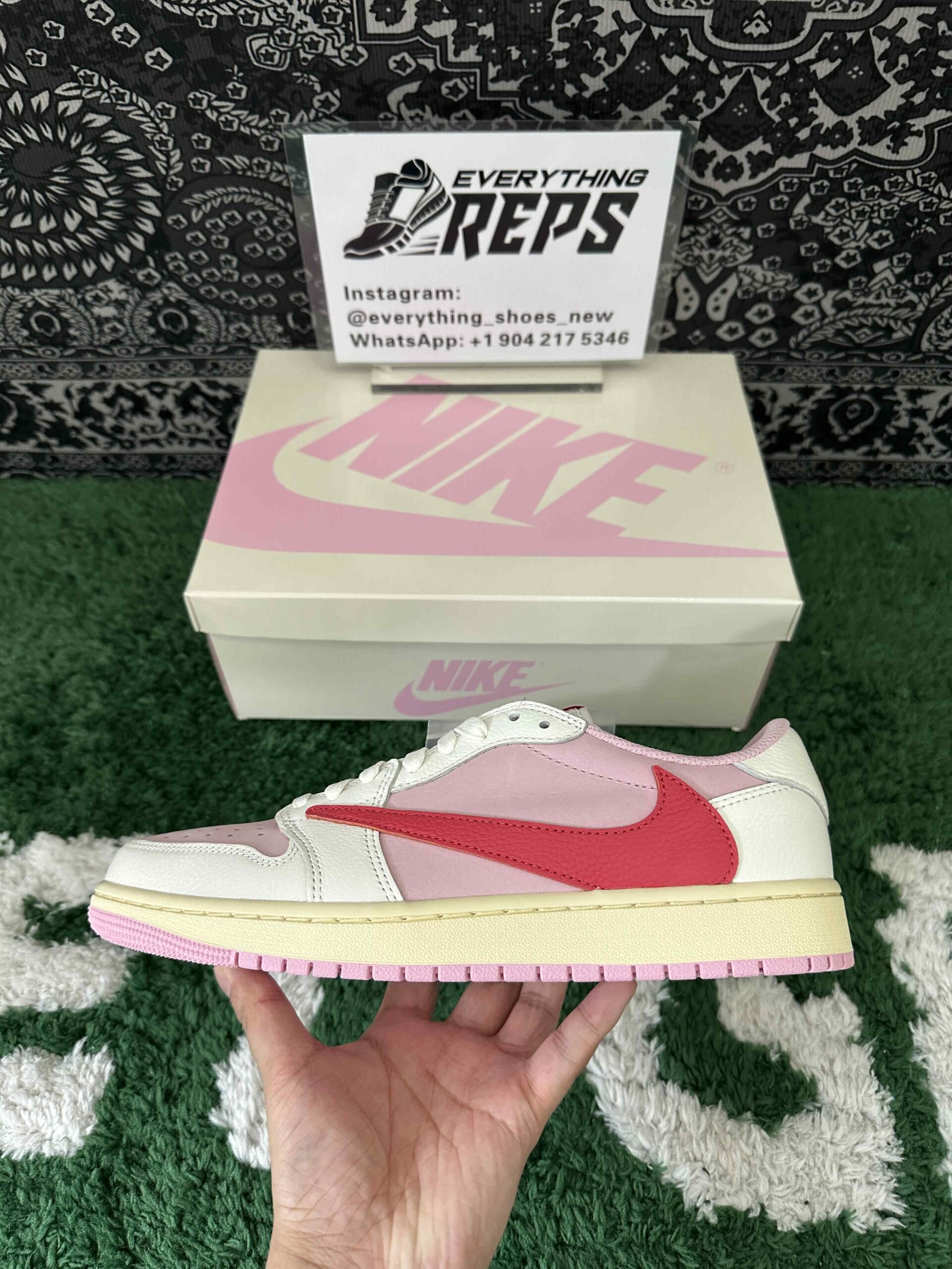 Travis Scott x Air Jordan 1 Low OG Shy Pink