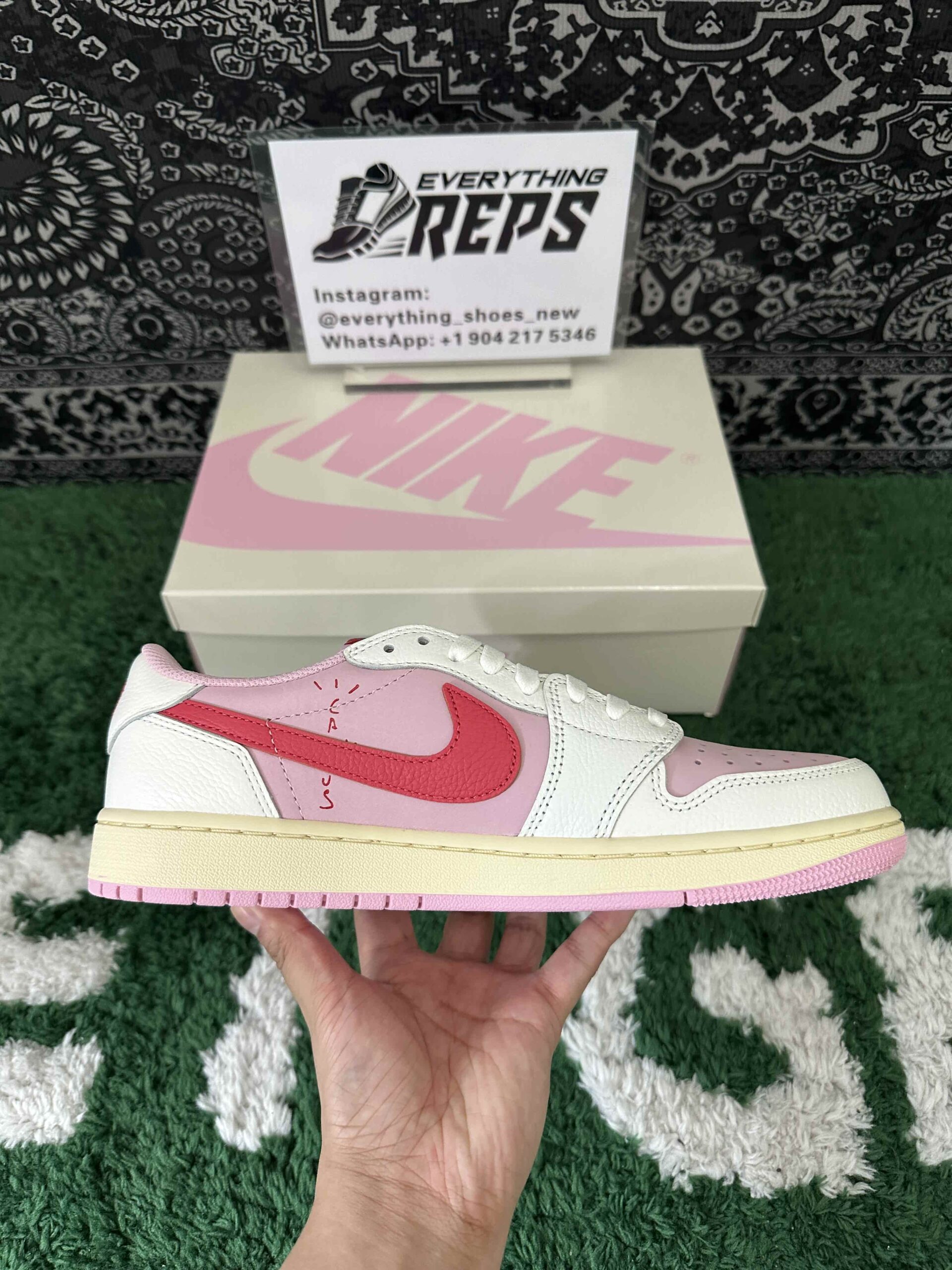 Travis Scott x Air Jordan 1 Low OG Shy Pink