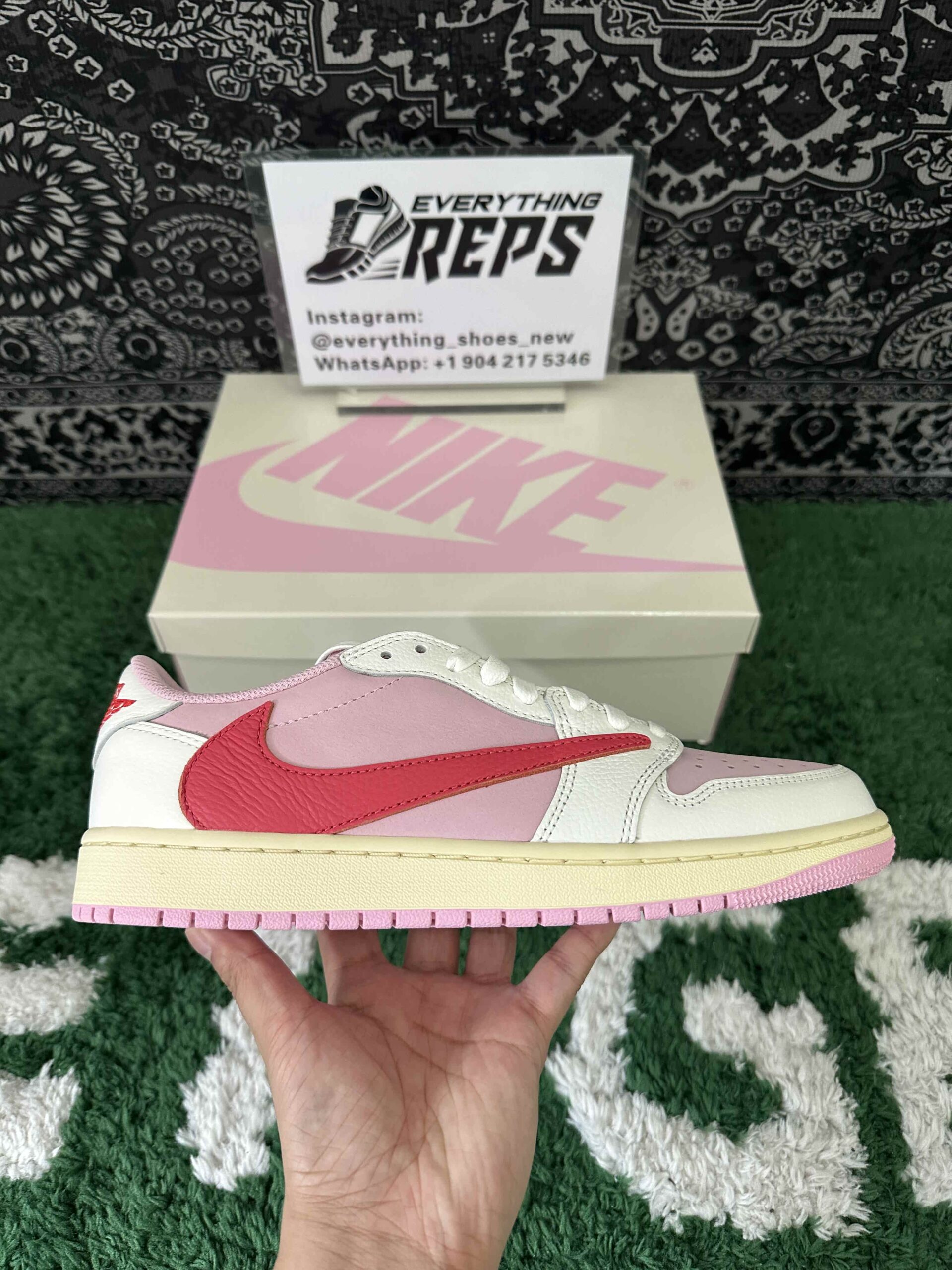 Travis Scott x Air Jordan 1 Low OG Shy Pink