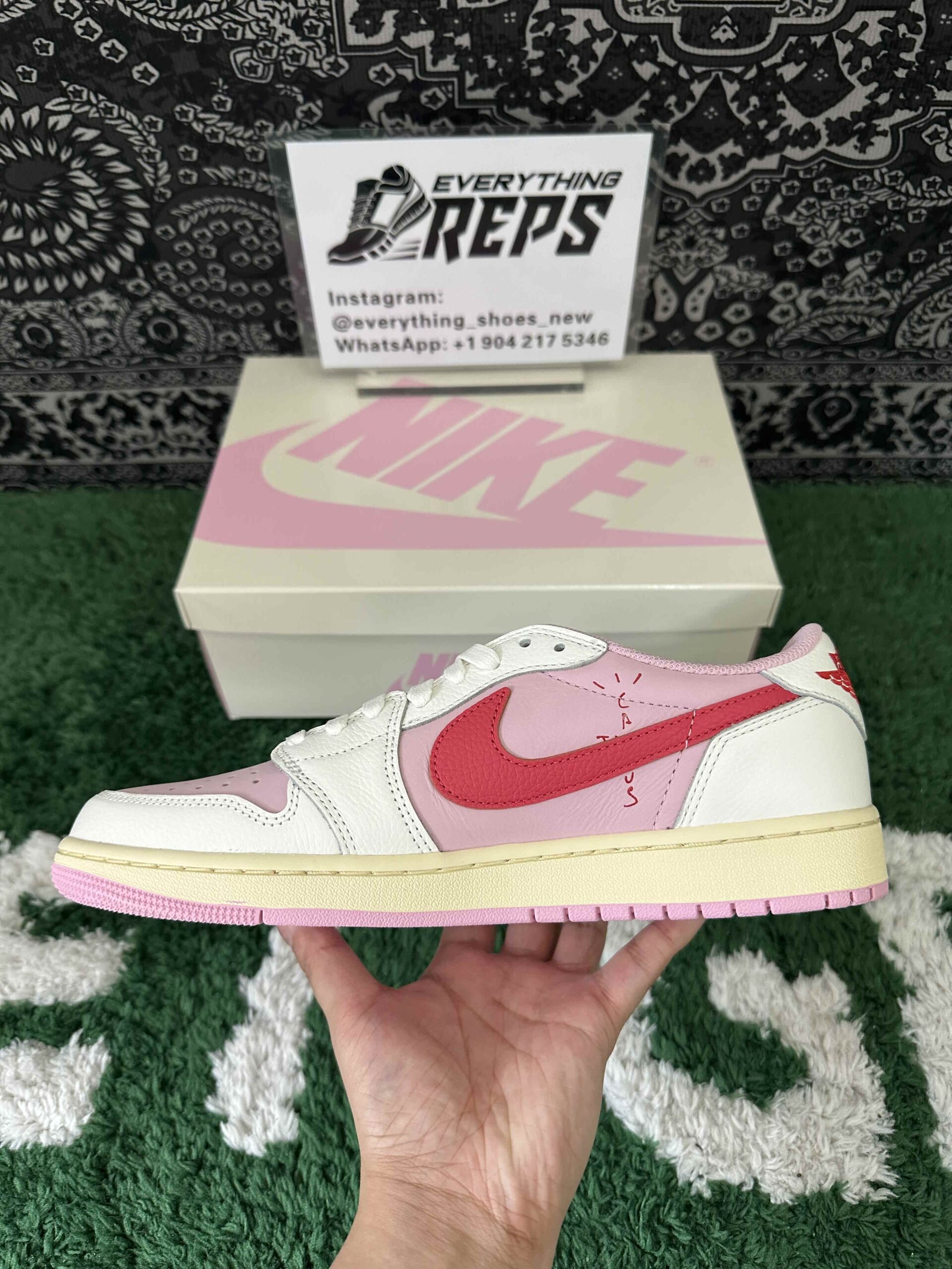 Travis Scott x Air Jordan 1 Low OG Shy Pink