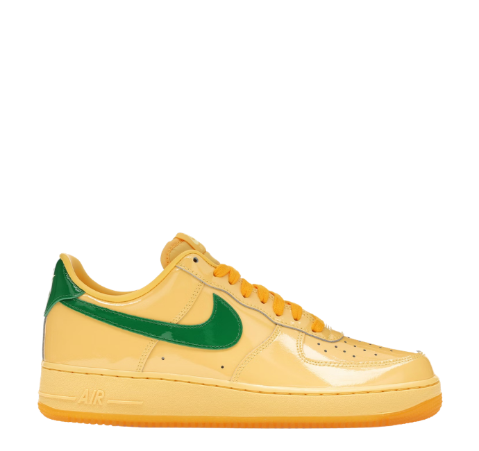 Air Force 1 Low Patent Leather Topaz Gold Pine Green