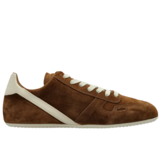 Rick Owens   Minimal Sneak suede leather panel sneakers